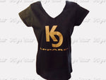 KC Apparel Women's/Short Sleeve Blk&Gld