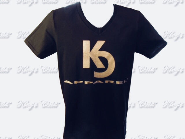 KC Apparel Men's/Short Sleeve V Blk&Slv