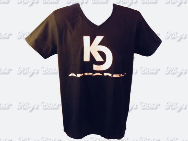 KC Apparel Men's/Short Sleeve V Blk&Wht
