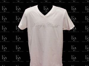 King's Child Men's/Short Sleeve V Wht&Slv