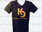 KC Apparel Men's/Short Sleeve V Blk&Gld